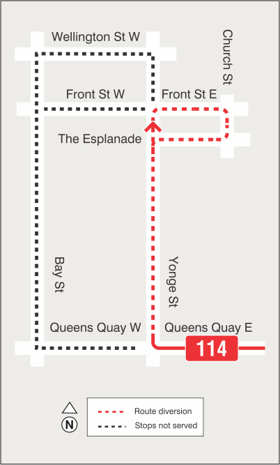 Map of route diversion