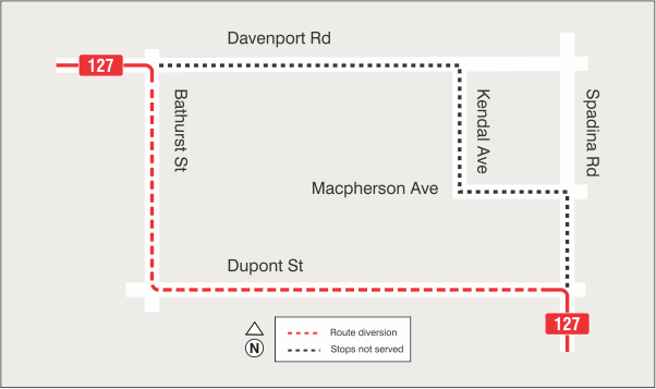 Map of route diversion
