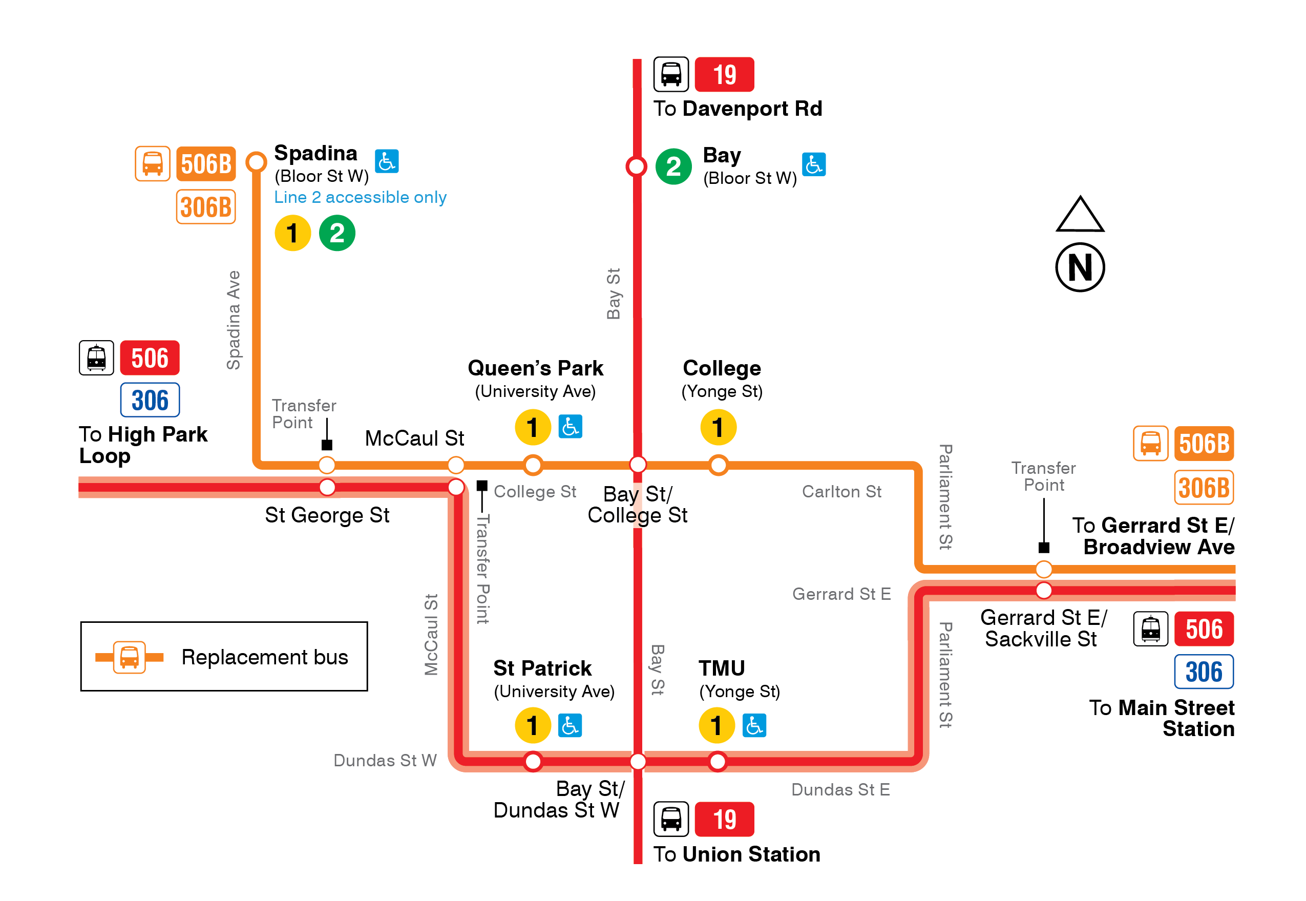 Map of route diversion