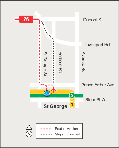Map of route diversion