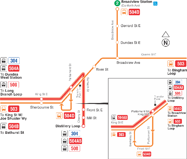 Map of route diversion