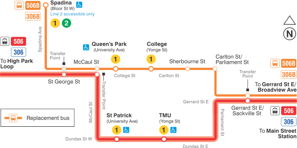Map of route diversion