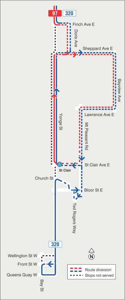 Map of route diversion