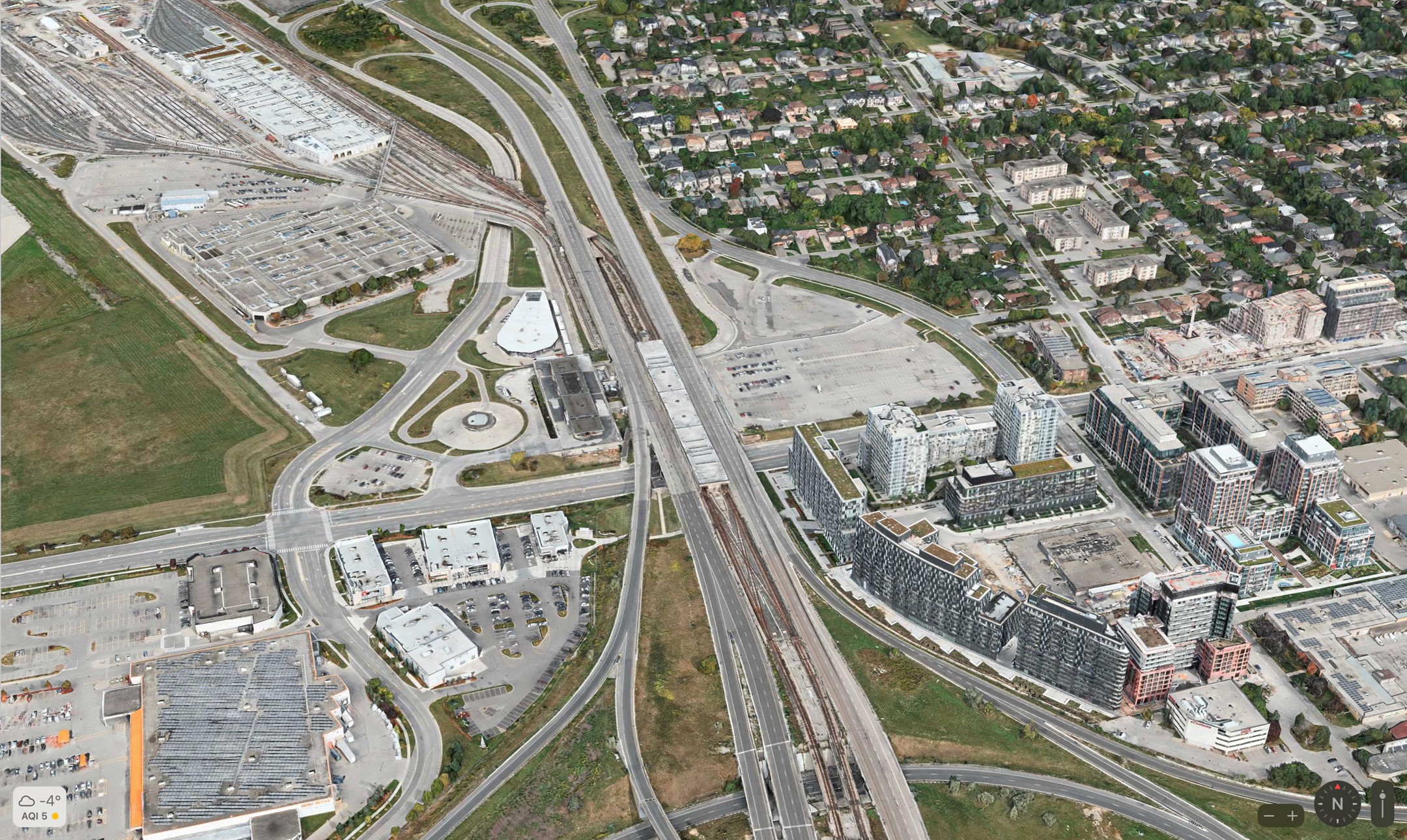 Aerial view of Wilson Station and surroundings
