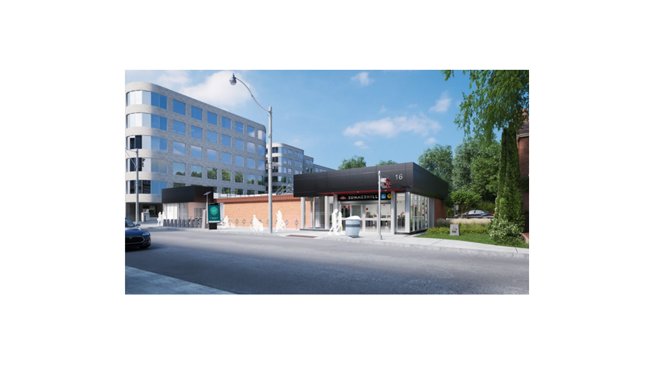 Rendering of the Summerhill Station new entrance / exit