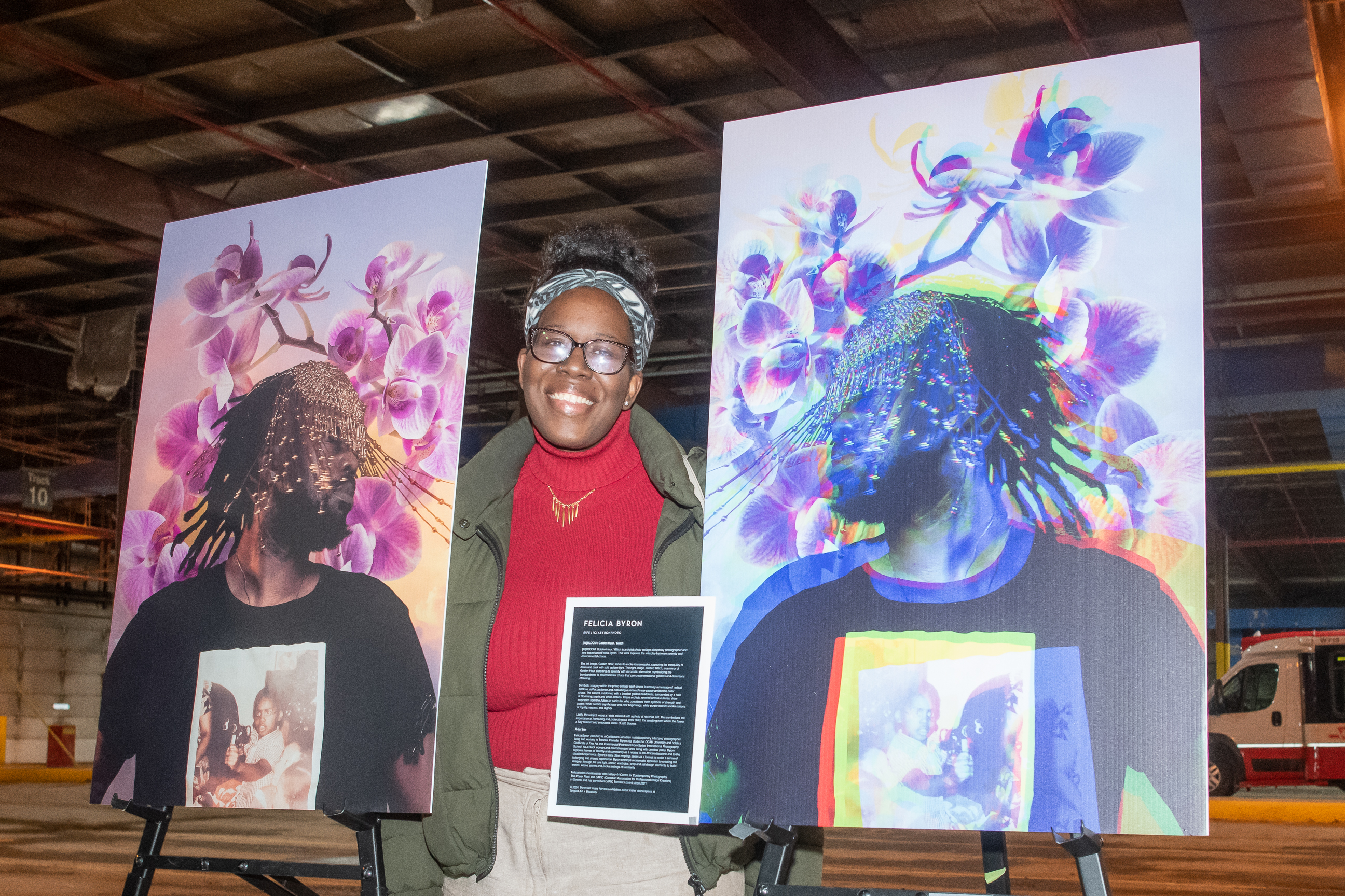 Photo of artist Felicia Byron at the Tangled Arts Launch Event