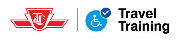 TTC Logo with an accessibility logo with a check mark and the caption Travel Training
