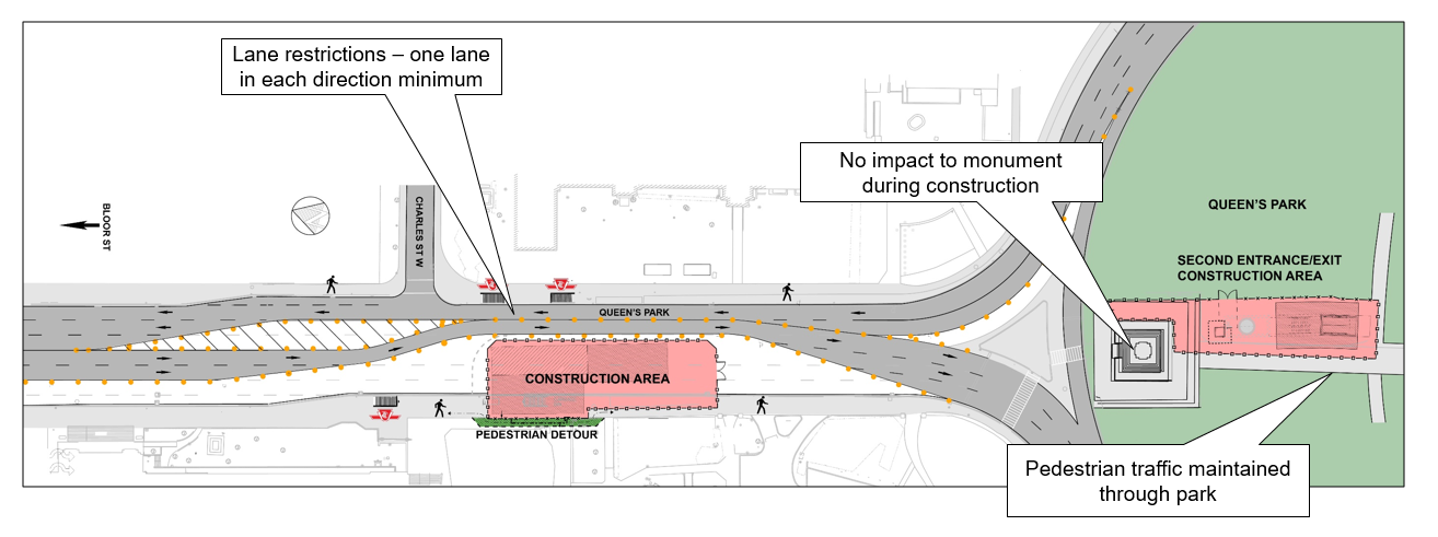 Museum Station routing, contact nick.chan@ttc.ca if you have trouble reading this map