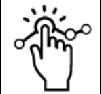 Pictogram of finger pressing a button