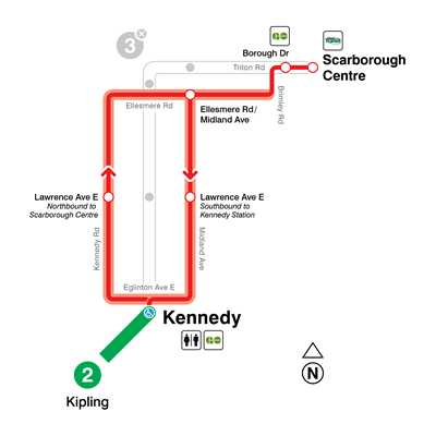 Line 3 Bus Replacement Map