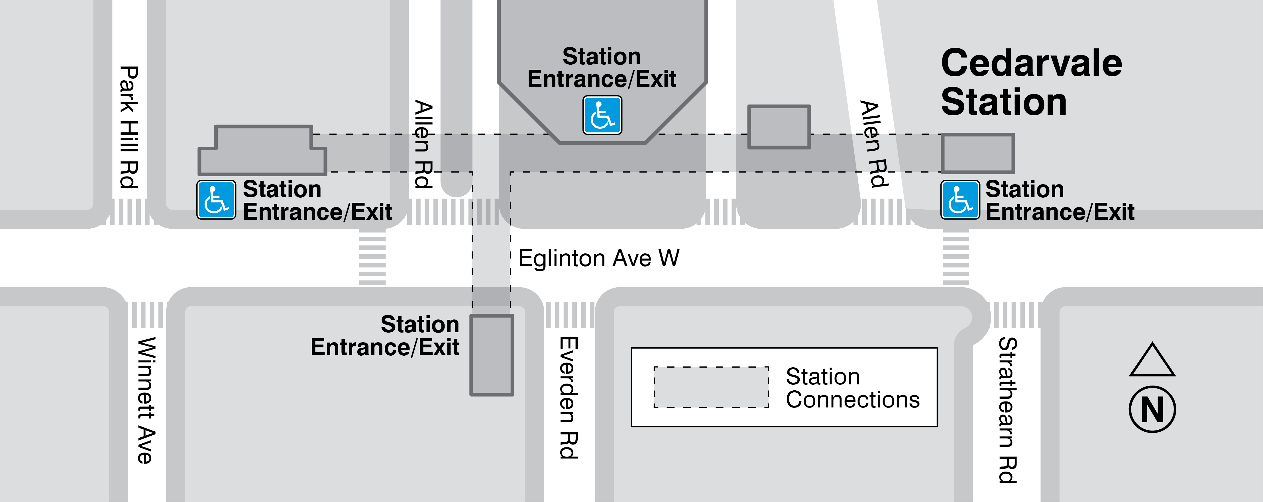 Cedarvale station map