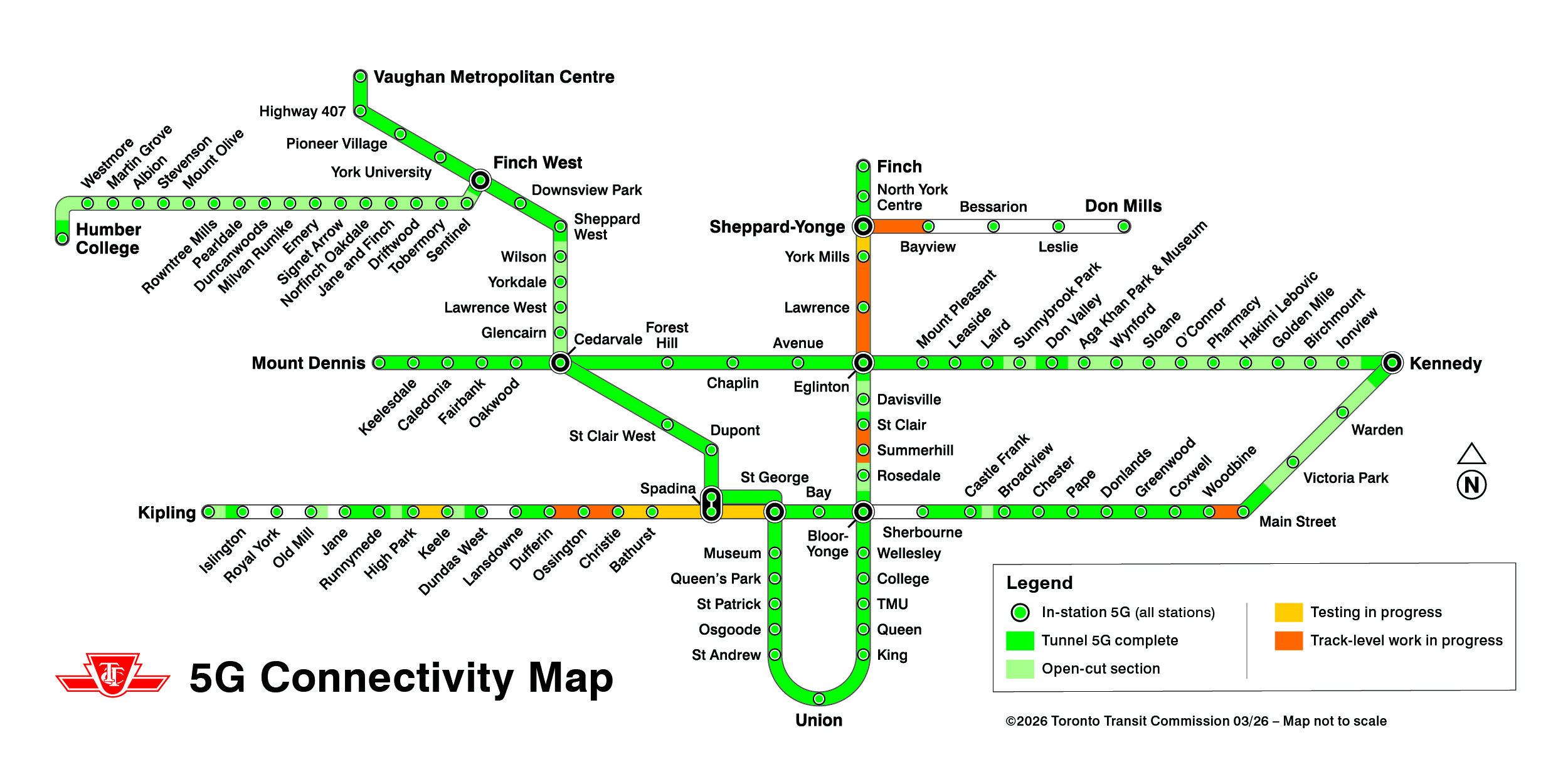 TTC 5G Connectivity Map