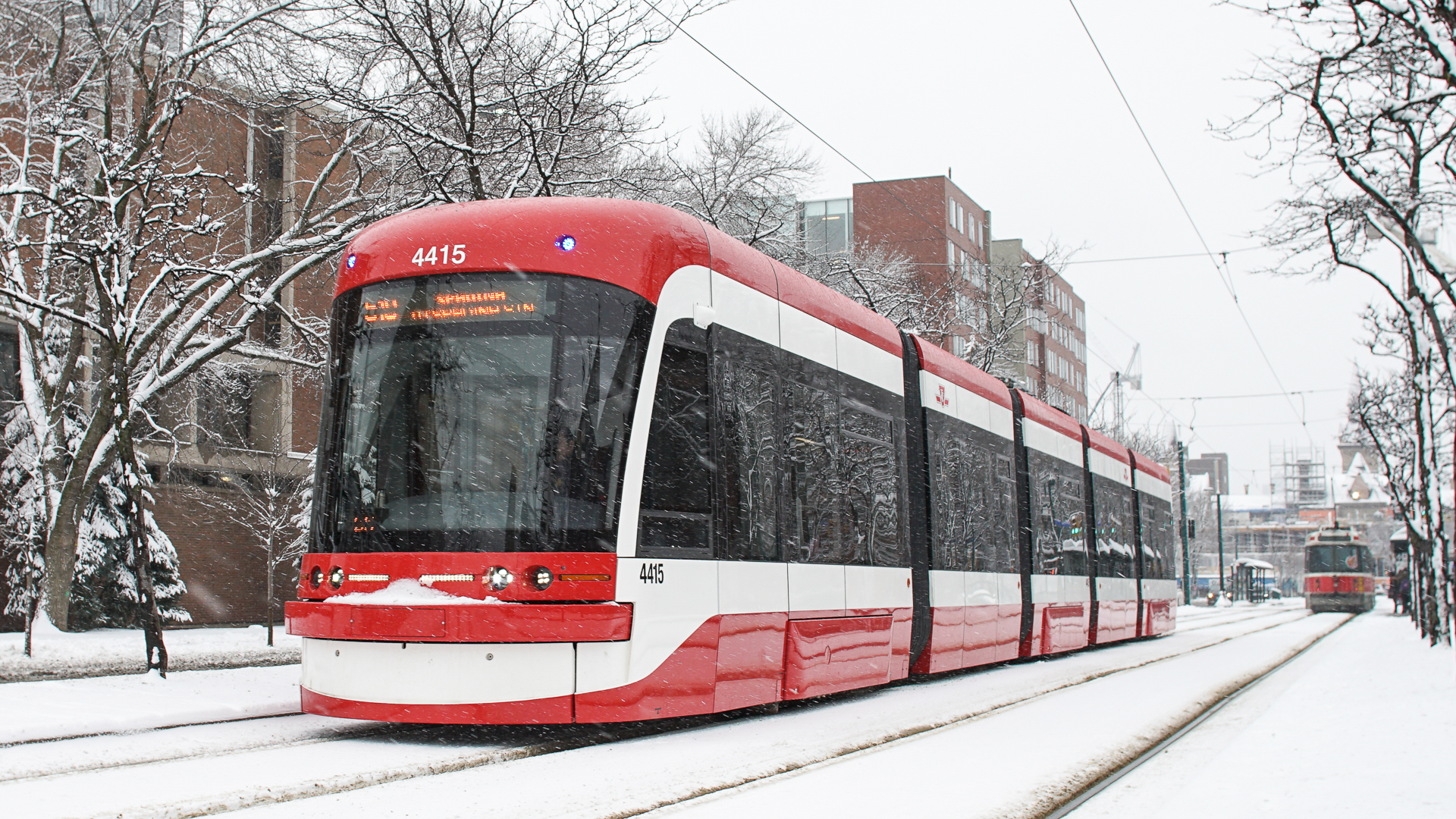 TTC streetcar during winter