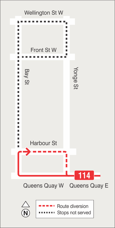 Map of route diversion