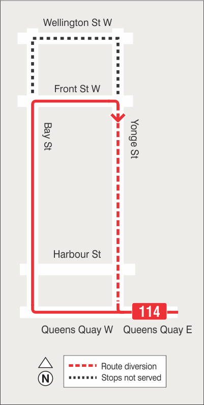 Map of route diversion
