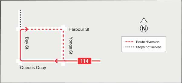 Map of route diversion