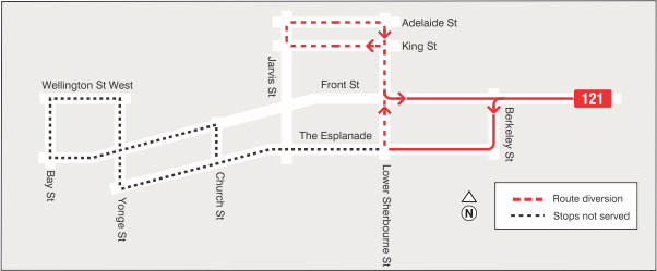 Map of route diversion