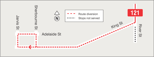 Map of route diversion