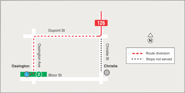 Map of route diversion