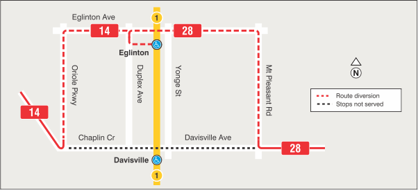 Map of route diversion
