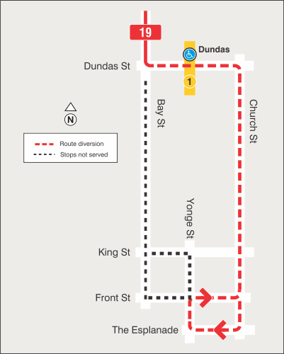 Map of route diversion