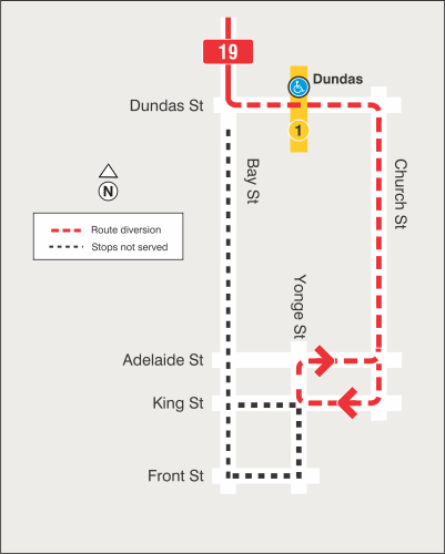 Map of route diversion