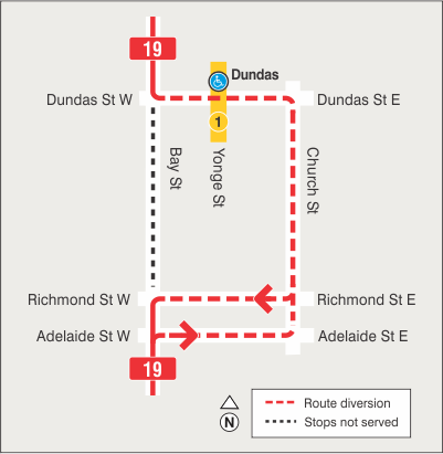 Map of route diversion