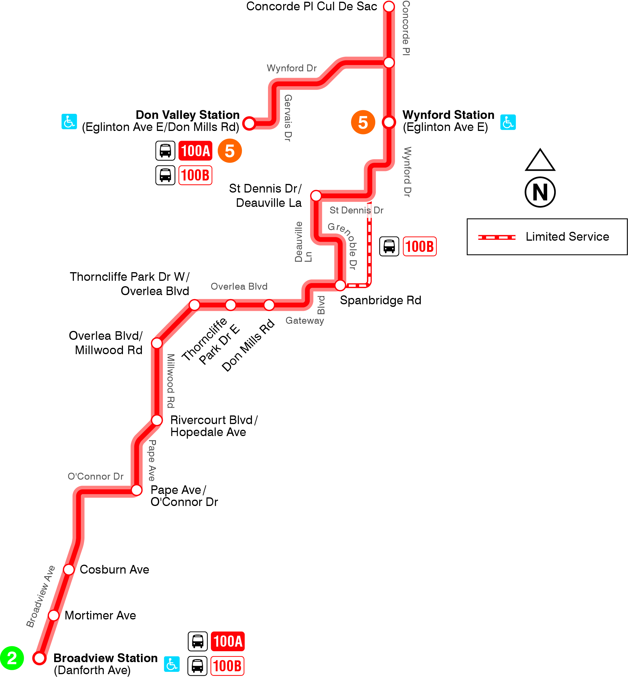 Map of route change
