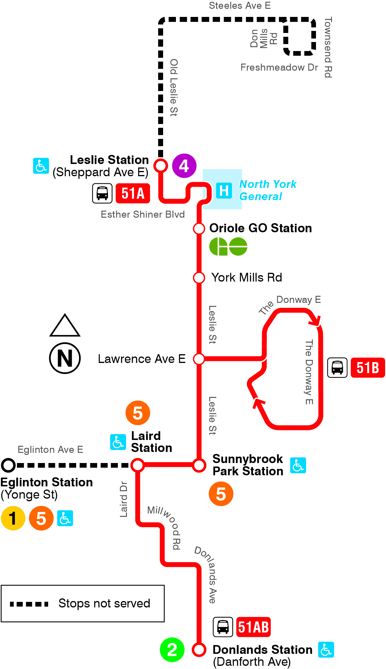 Map of route change