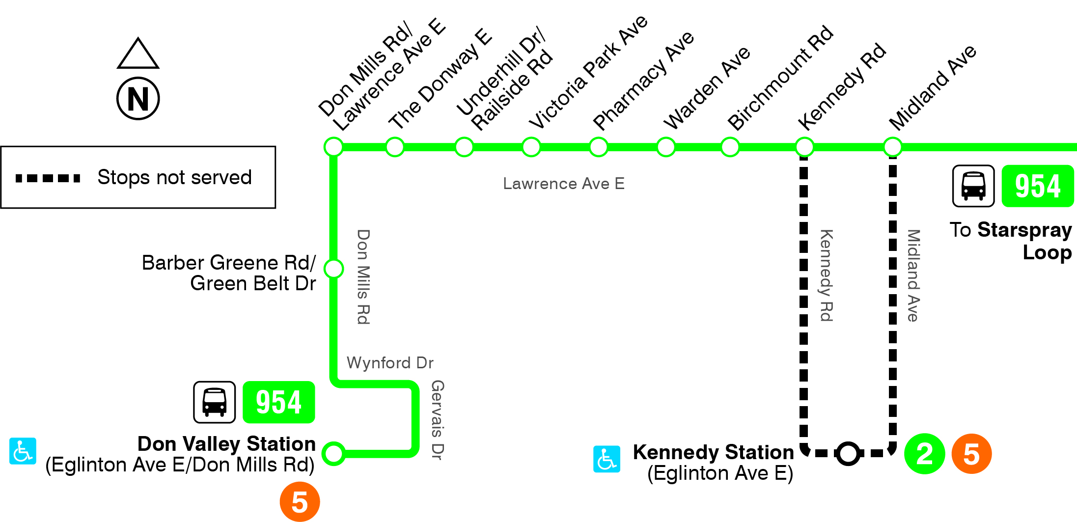 Map of route change