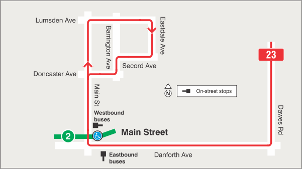 Map of route diversion