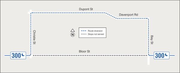 Map of route diversion