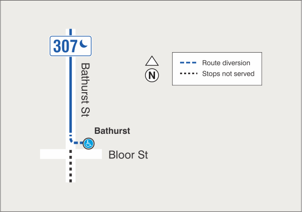 Map of route diversion