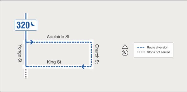 Map of route diversion