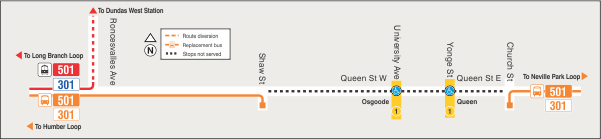 Map of route diversion