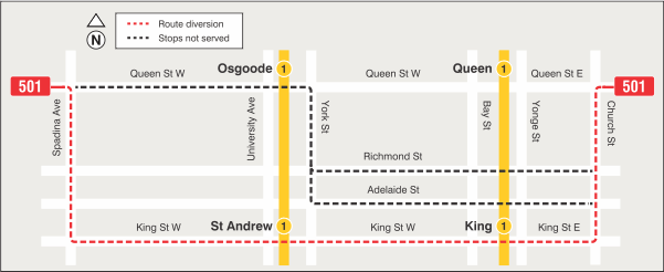 Map of route diversion