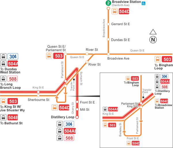 Map of route diversion