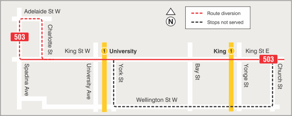 Map of route diversion