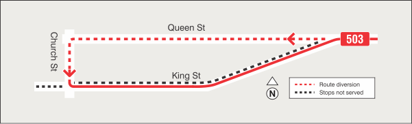 Map of route diversion