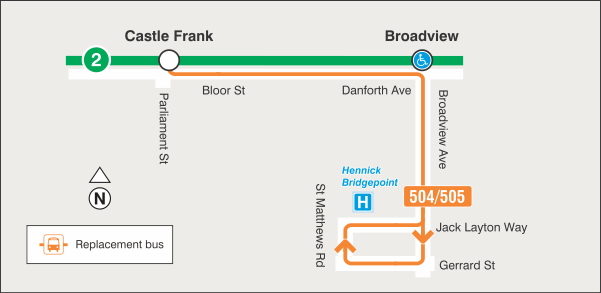 Map of route diversion