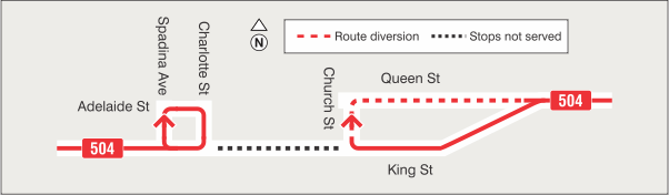 Map of route diversion