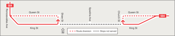 Map of route diversion