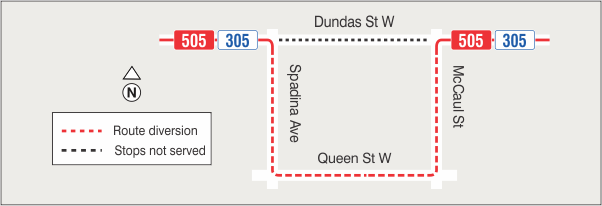 Map of route diversion