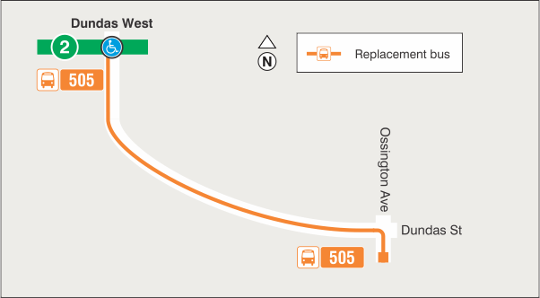 Map of route diversion