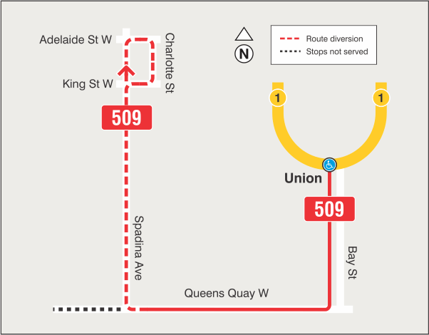 Map of route diversion