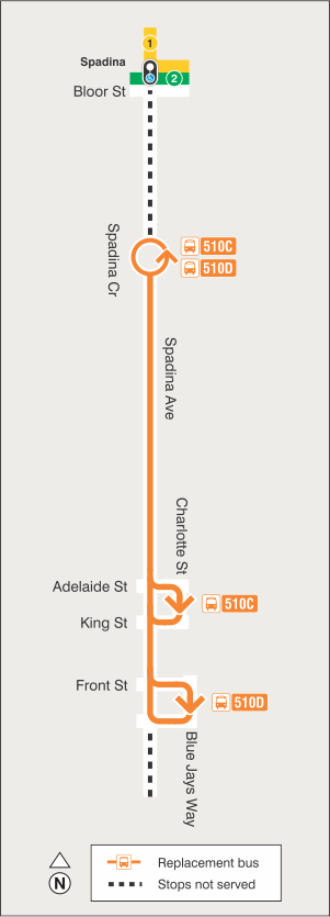 Map of route diversion