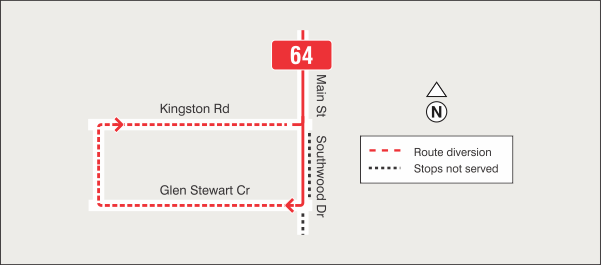 Map of route diversion