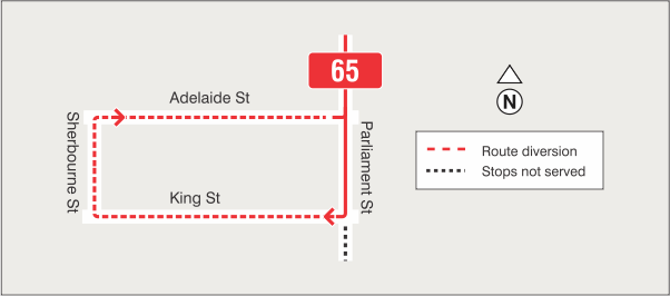 Map of route diversion