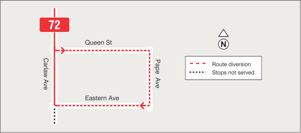 Map of route diversion