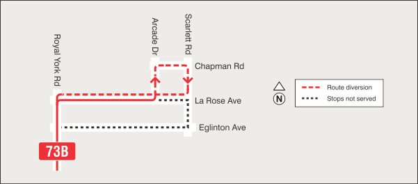 Map of route diversion